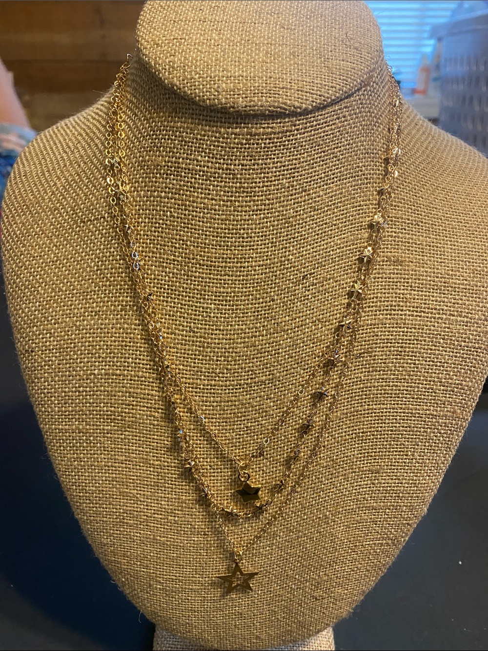 Fashion Jewelry Gold Layered Star Necklace